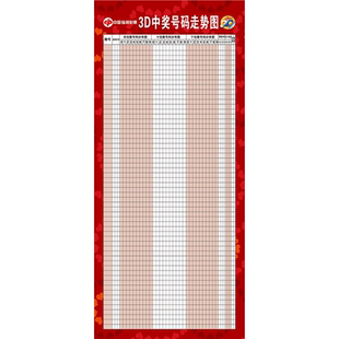 福彩3D走势图表格可擦三D挂图体彩福彩站大乐透双色球排3走势图