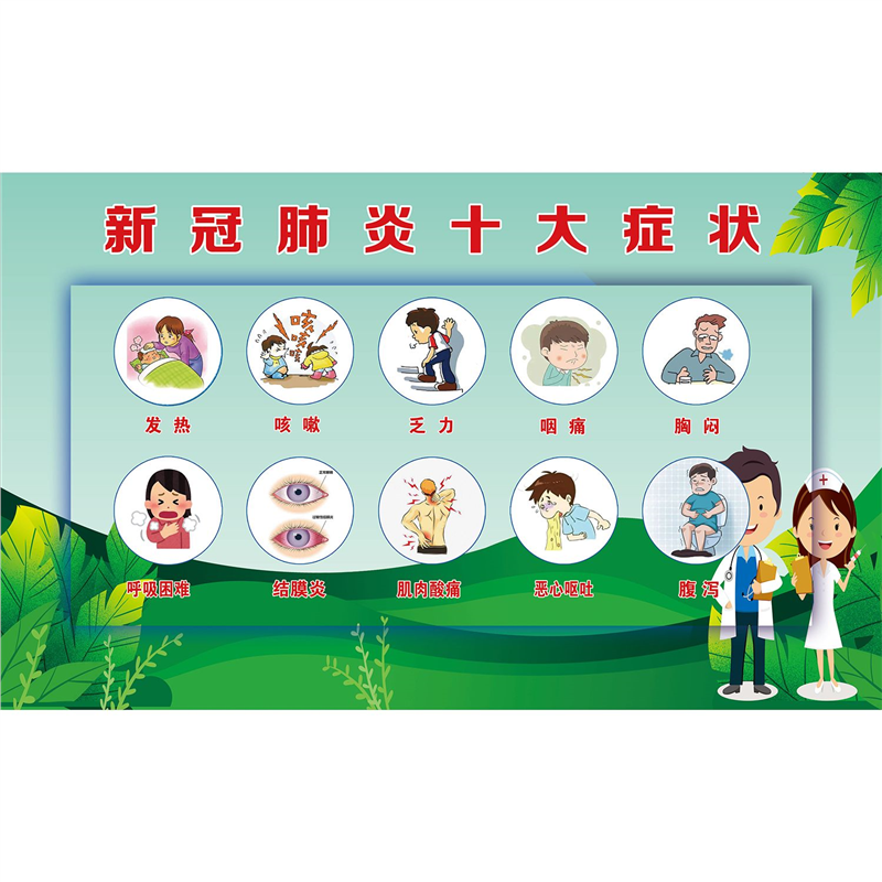 新冠肺炎十大症 挂图 墙贴墙纸 防疫新冠疫情墙贴 海报,家居饰品,软装墙贴,淘宝优惠券,粉丝福利购,淘宝优惠卷