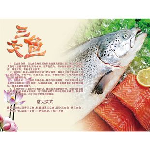 精日食三文鱼海报印刷海鲜各种海报kt板装饰画墙贴纸广告图挂画