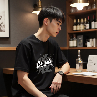 制者羽毛球服总决赛文化衫 训练服CHINA必胜圆领套头羽球衣男 短袖