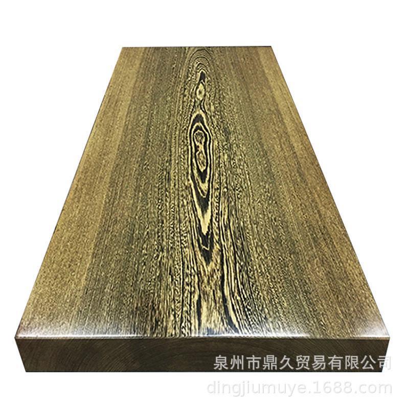 鸡翅木大板画实木茶桌红木办公家具奥坎餐桌原木书桌案茶几桌面板