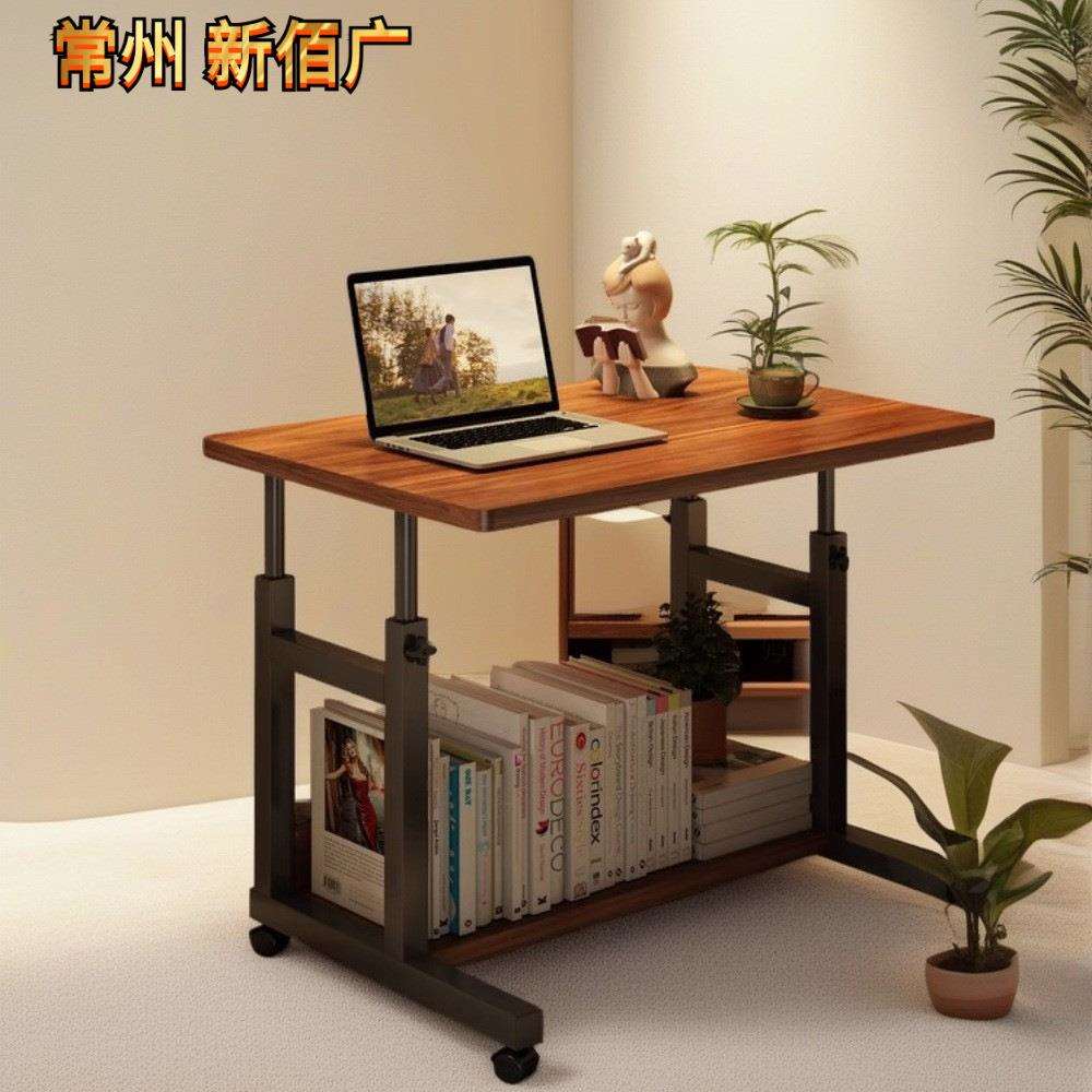 可移动床边桌升降桌书桌卧室电脑桌小型学生家用简易小桌子学习桌