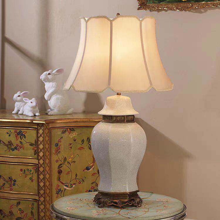 欧式宫廷陶瓷装饰台灯美式新古典台灯客厅茶几青花高档灯跨境供货