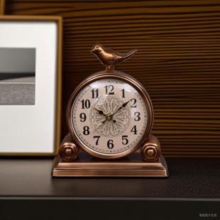座钟老式客厅桌面时钟摆放式钟表新中式家用大气台式钟表摆件台钟