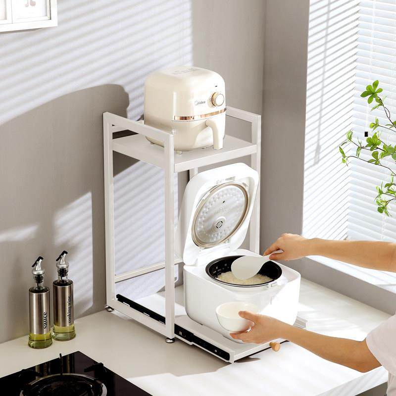 厨房抽拉置物架层高可调节烤箱微波炉一体式双层置物架桌面收纳层,厨房/烹饪用具,微波炉置物架,淘宝优惠券,粉丝福利购,淘宝优惠卷