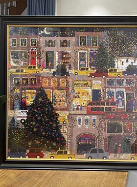 实木拼图框1000片覆古相框300500片拼图相框3DJP拼图框2000片画