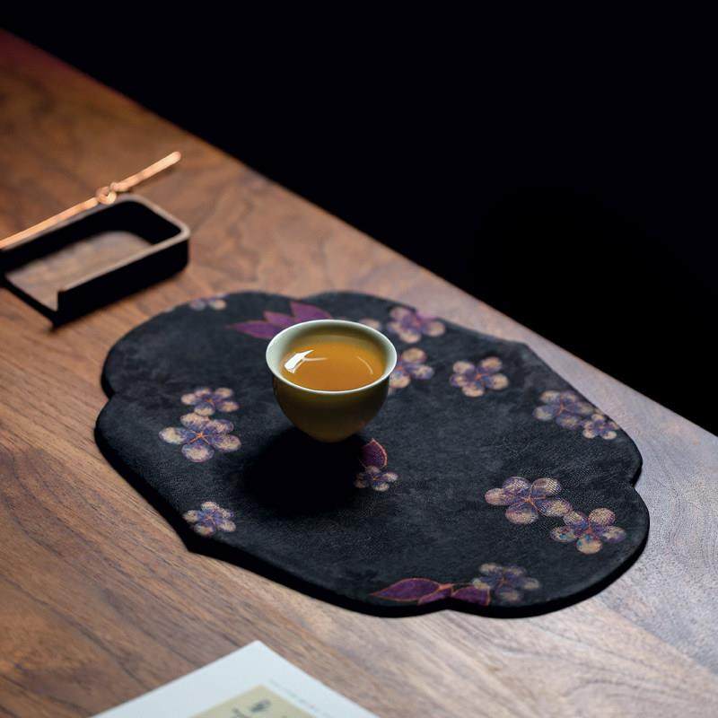 中式布艺香云纱素雅茶席茶巾桌垫莲花海棠杯垫茶具配件零配茶禅意,居家布艺,茶席,淘宝优惠券,粉丝福利购,淘宝优惠卷