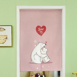 卡通可爱布艺门帘半帘卧室厨房客厅隔断帘布帘装饰创意图片定制