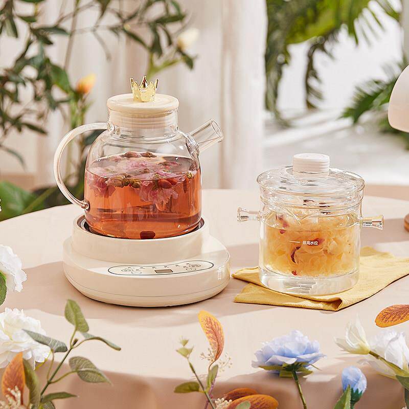 迷你恒温55℃多功能电煮玻璃养生花茶烧开水壶炖盅家用办公室宿舍