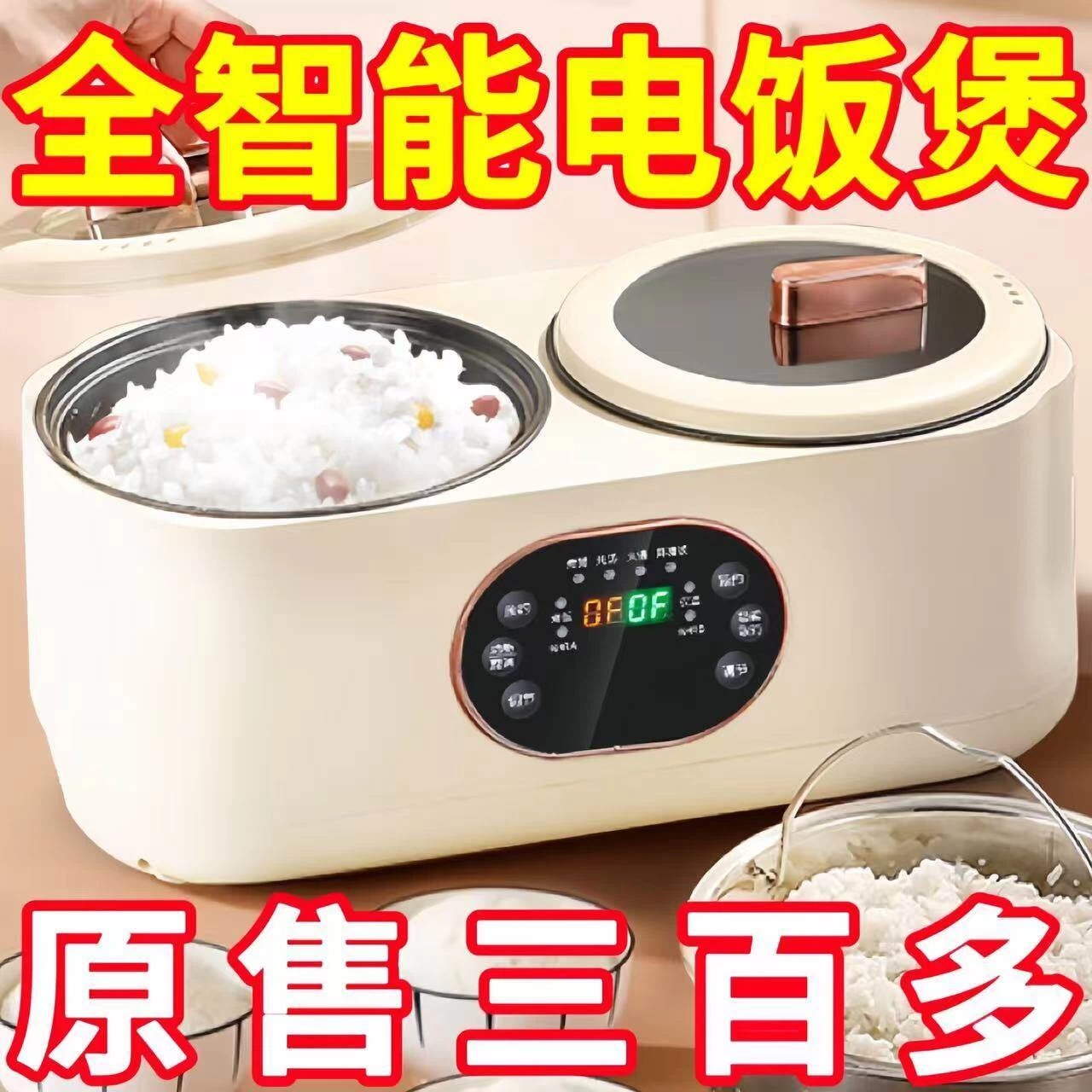 德国智能预约双胆电饭煲家用多功能煲汤低糖不粘1-2-3人电饭锅