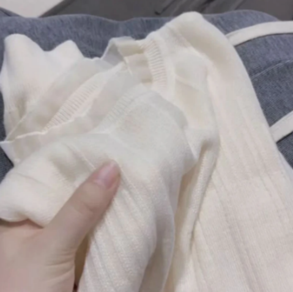 【大码】钢琴打底！柔软百搭~气质蕾丝内搭女式针织衫6104