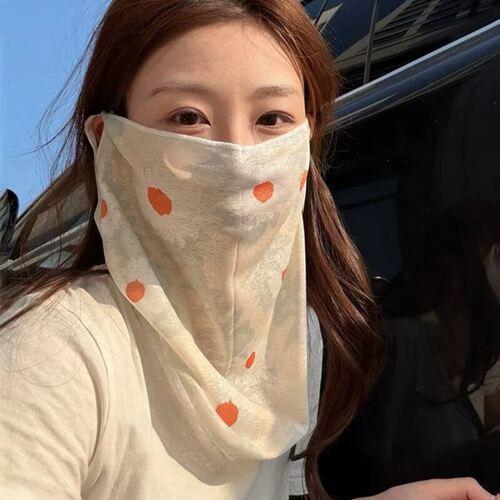 夏季全脸防晒面罩女开车骑行防紫外线围脖面纱口罩遮脖子护颈脖套