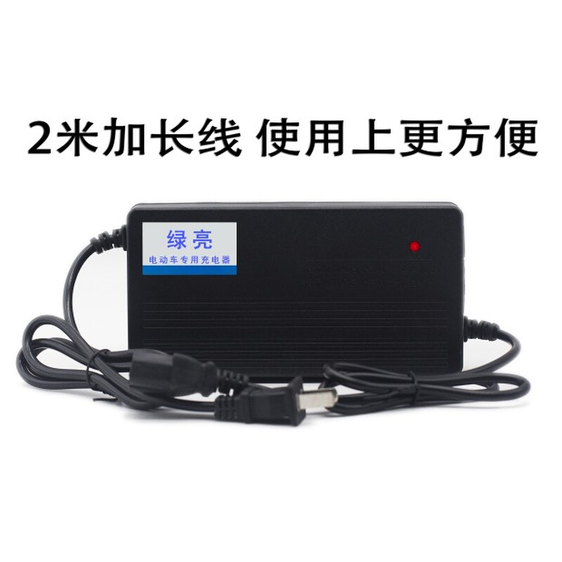 绿亮电动电瓶车充电器36V48V20AH60V72V64V48V12绿亮适用充电器