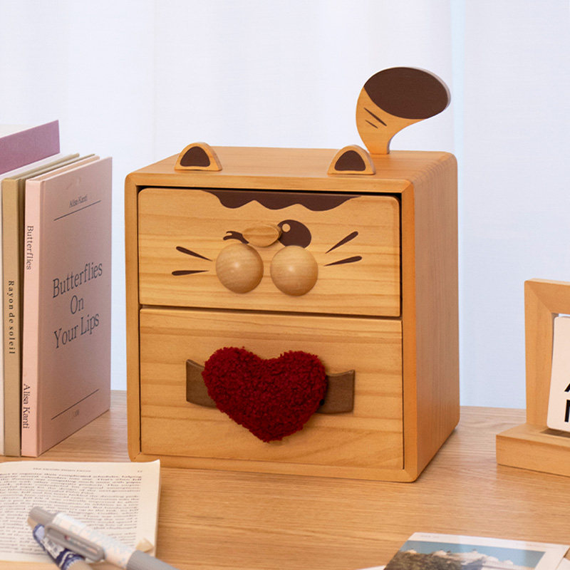 果设桌面收纳盒子抽屉杂物收纳盒桌上办公室工位神器生日礼物女生