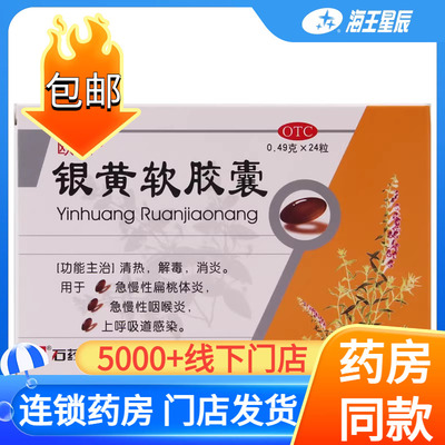 【欧意】银黄软胶囊0.49g*24粒/盒