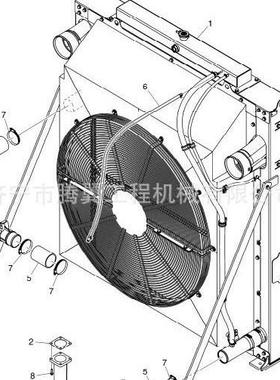 适用斗山DP222CB发电机组散热器总成 440211-01174E