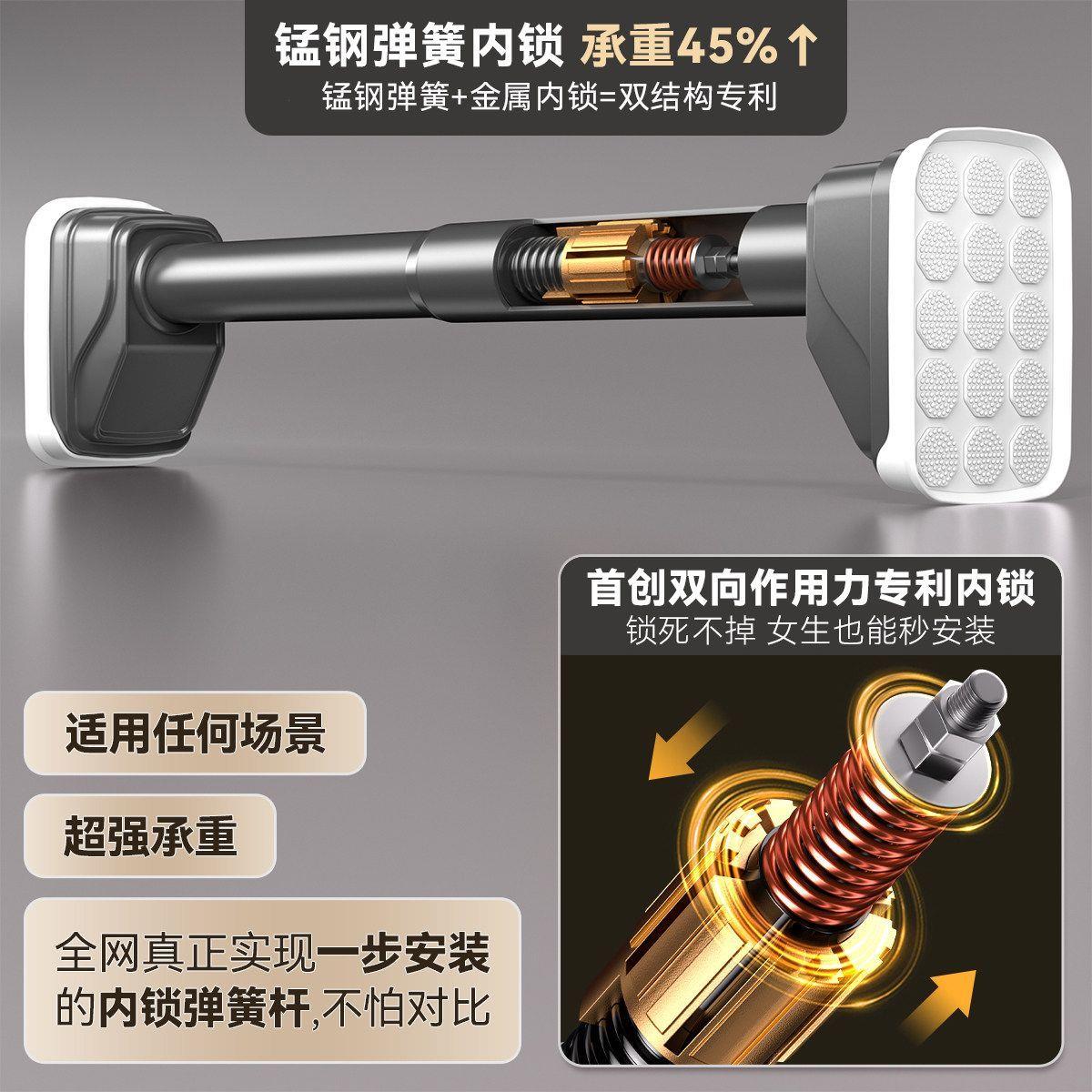 免打孔伸缩杆一拧即装不