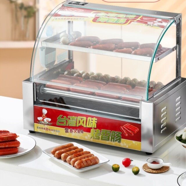 烤肠机商用小型台湾烤香肠摆摊家用迷你火腿肠全自动烤肠热狗机器