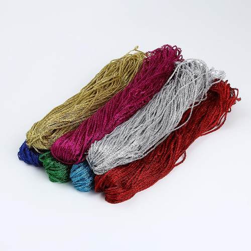 黑白花色简约规格齐细网带 细弹力绳 金银丝网葱包芯弹力绳