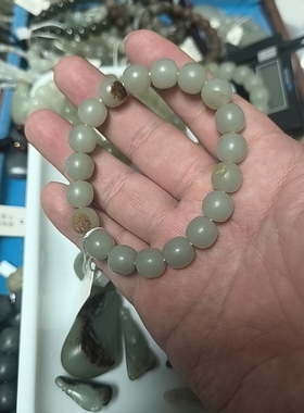 籽料圆珠手串10x11mm单圈625108