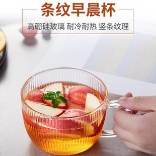 美斯尼玻璃泡茶杯家用大容量燕麦早餐杯牛奶杯咖啡杯麦片杯水杯子