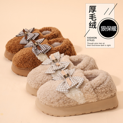 包跟棉拖鞋女士2025新款冬季增高