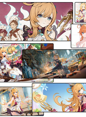 爱可菲超大锁边鼠标垫 Escoffier 恶魔主厨键盘垫桌垫游戏周边