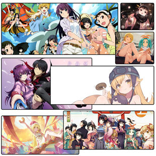 物语系列超大锁边鼠标垫日本动漫周边战场原黑仪 忍野忍 千石抚子