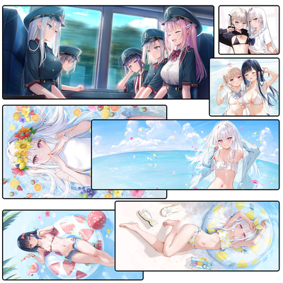 Mignon超大锁边鼠标垫女仆塞拉小草莓同人周边少女世界的生存之道