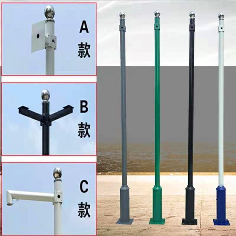 组合型监控杆立杆不锈钢监控立杆2米3米4球机摄像机立杆支架地龙