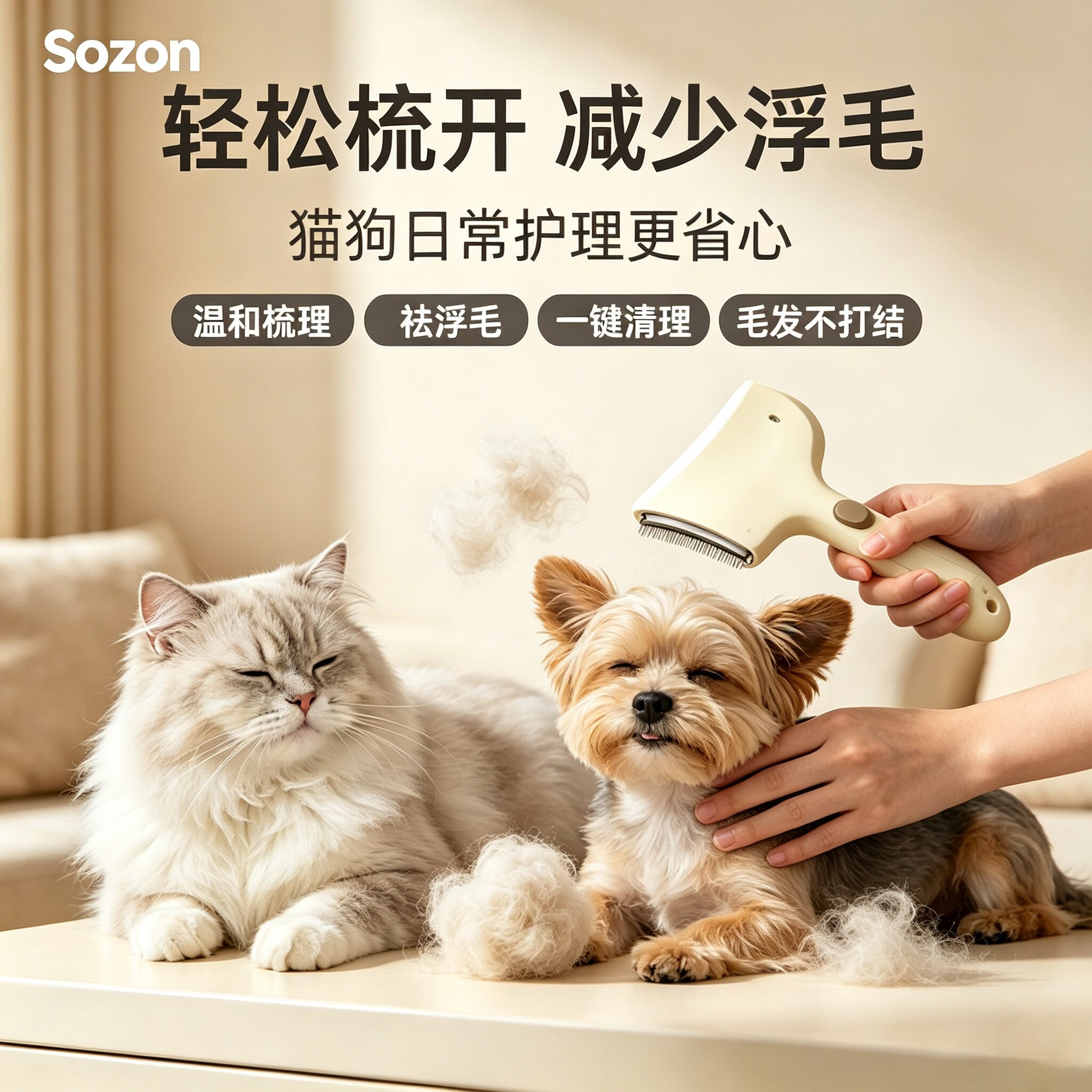 梳子宠物专用通用祛毛猫狗双用打薄去浮毛刮毛梳弧形刀头宠物梳