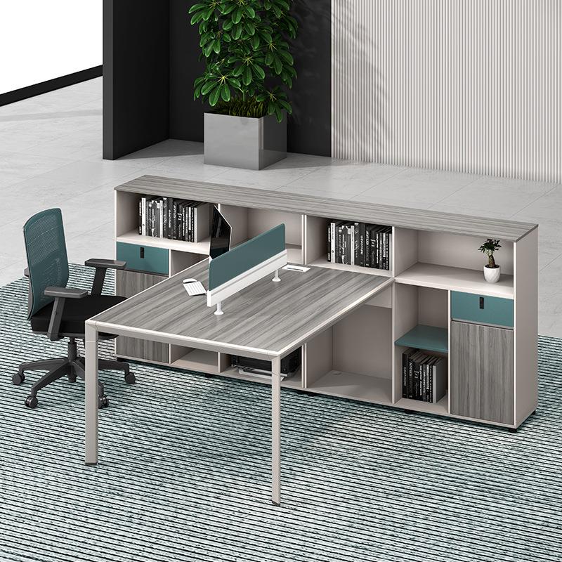 办公室财务桌两人桌椅组合屏风隔断卡座职员电脑桌椅办公桌双人位