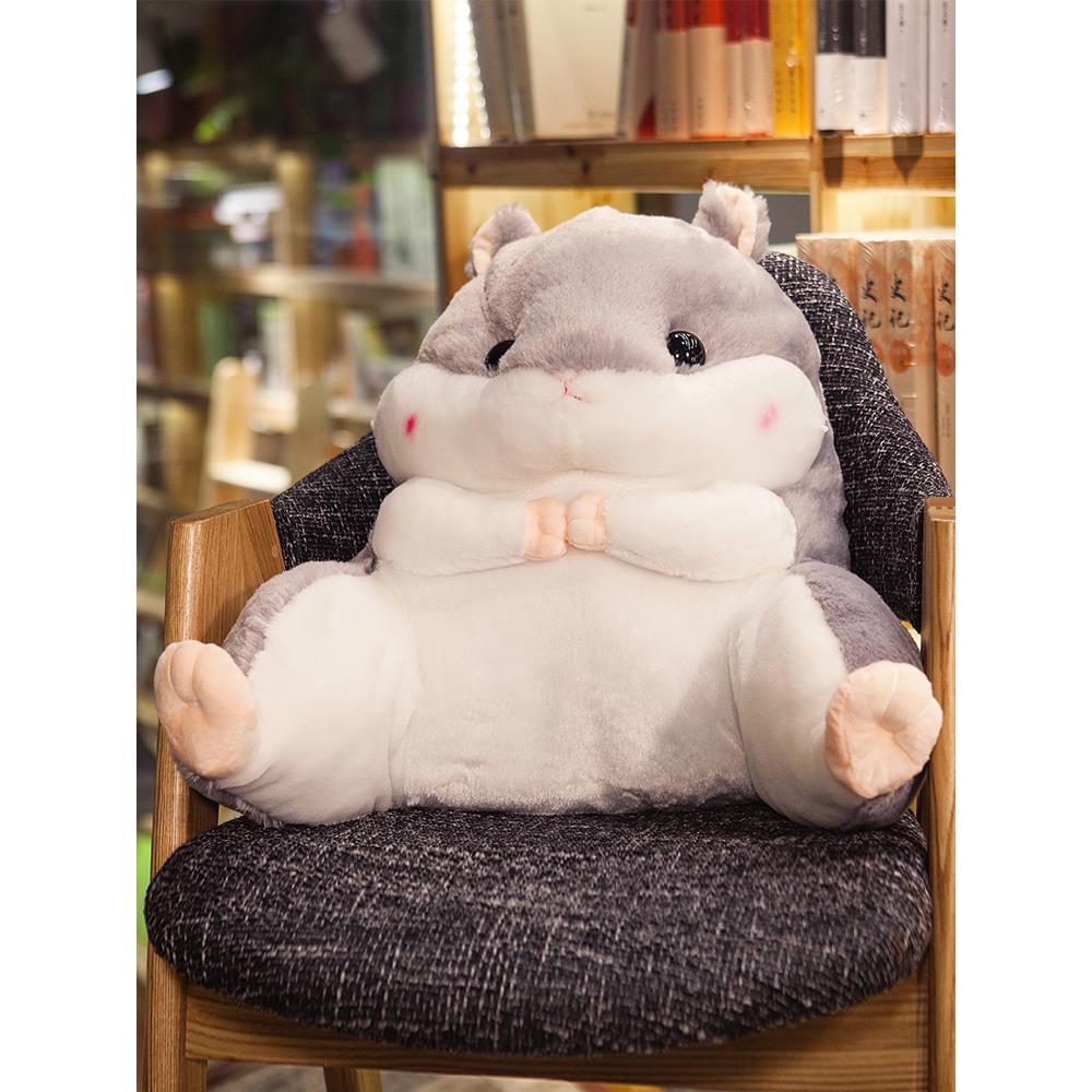 仓鼠腰靠椅子护腰枕靠枕靠背靠垫汽车办公室座椅抱枕腰枕宿舍可爱