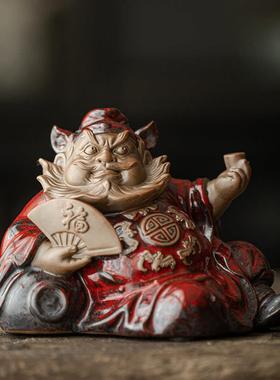 炼器创意陶瓷钟馗摆件中式禅意人物摆设家居客厅茶室装饰工艺礼品