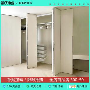 衣柜折叠门定制无轨道阳台简约储物间室内门小户型隔断折叠门衣柜