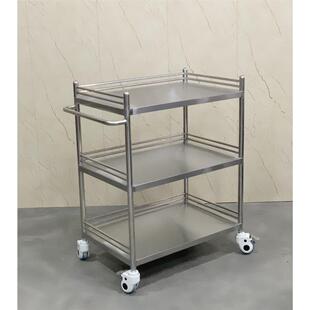 医院加厚不锈钢手术台手术车治疗车换药车美容器械车推车