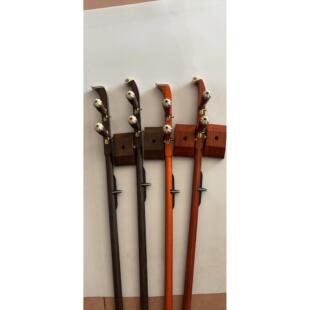 秦腔板胡杆子鸡翅木花梨木板胡杆子 扁杆带琴轴滑道腰码 。小底座