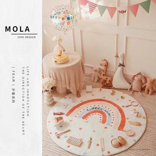 岁馨 MOLA.Year.地垫家用创意可爱卧室地毯宝宝抓阄垫圆形垫子