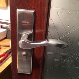 58门锁门把手房间门锁卧室房门锁家用木门室内门锁通用型可调门锁
