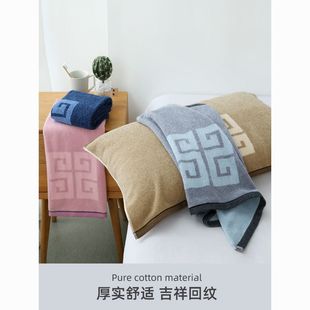 金号正品纯棉4a级枕巾一等品中国吉祥福纯棉高档情侣枕巾