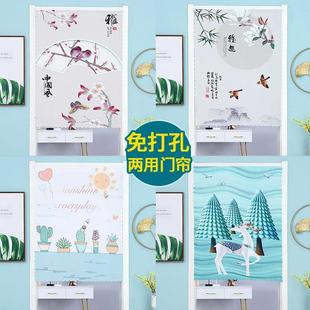 门帘布艺卧室免打孔魔术贴装 新品 饰隔断家用饭店半帘厨房玄关遮挡
