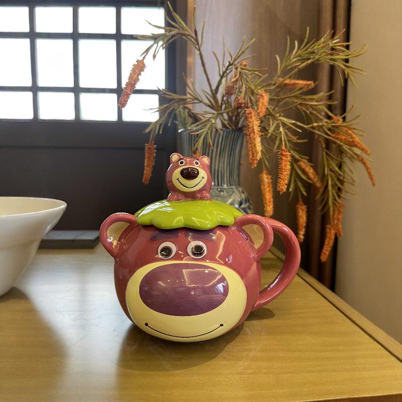 大容量草莓熊礼物水杯可爱卡通