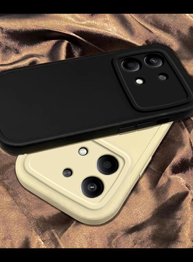 适用于红米note13rpro手机壳新款纯色简约RedmiNote13turbo全包防摔保护套PR0红色硅胶外壳男女极简保护壳