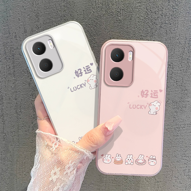 荣耀RKY一AN00手机壳ANOO保护套RKYAN华为新款RKYANOO畅玩puls玻璃4o全包防摔pius外壳玩畅plas男女好运兔子
