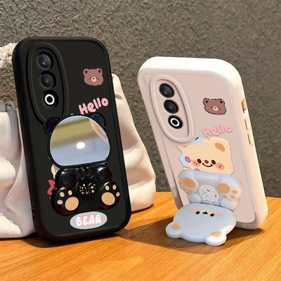 适用OPPOA3x手机壳小熊支架OPPO新款A3i5G保护OPPOAX套OPA/OPPA软硅胶OPP0PP0PPO全包PPOA/OPOA防摔OPOPA男女