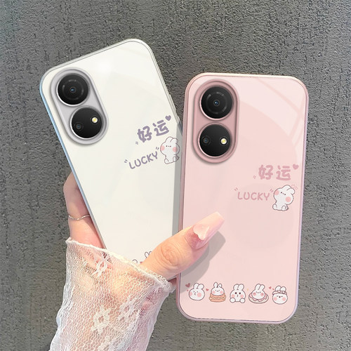 荣耀CMA一AN00畅玩30Plus手机壳ANOO套CMAAN华为Honor3OPlus新款CMAANOO玻璃壳畅享Puls外壳Plas男女好运兔子