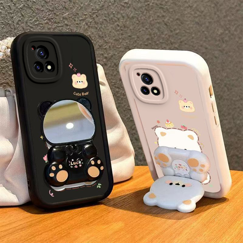 适用vivoY31s标准版手机壳小熊支架vivo新款Y31s保护viviy套vovoy软硅胶voviy全包vⅰvoy防摔viv0丫vivy男女