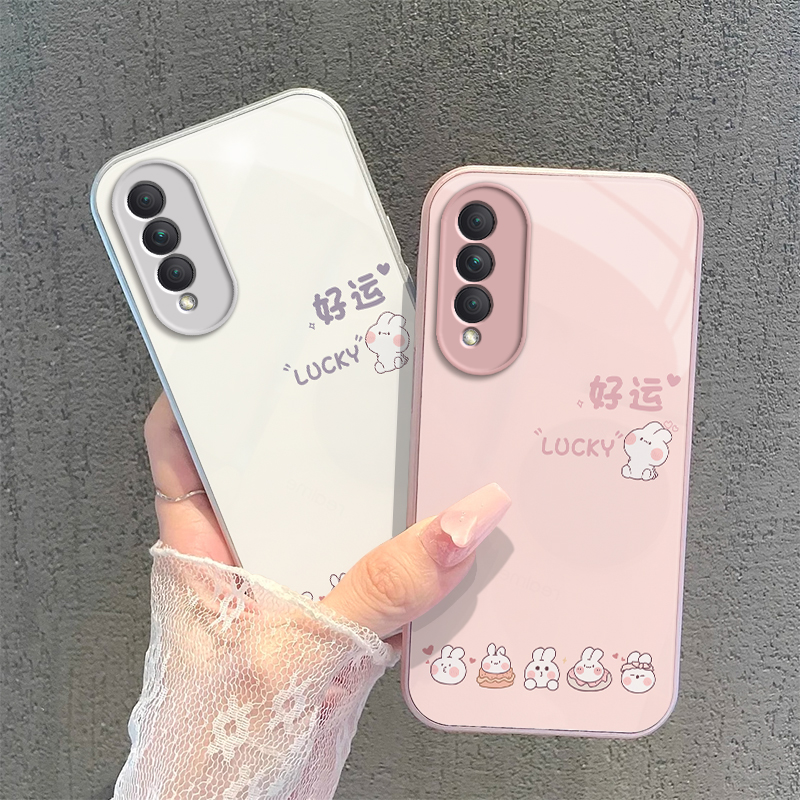 适用荣耀X20SE手机壳CHL一AN00保护套ANOO华为CHLAN新款CHLANOO简约ES专用XSE玻璃X2OSE全包防摔男女好运兔子