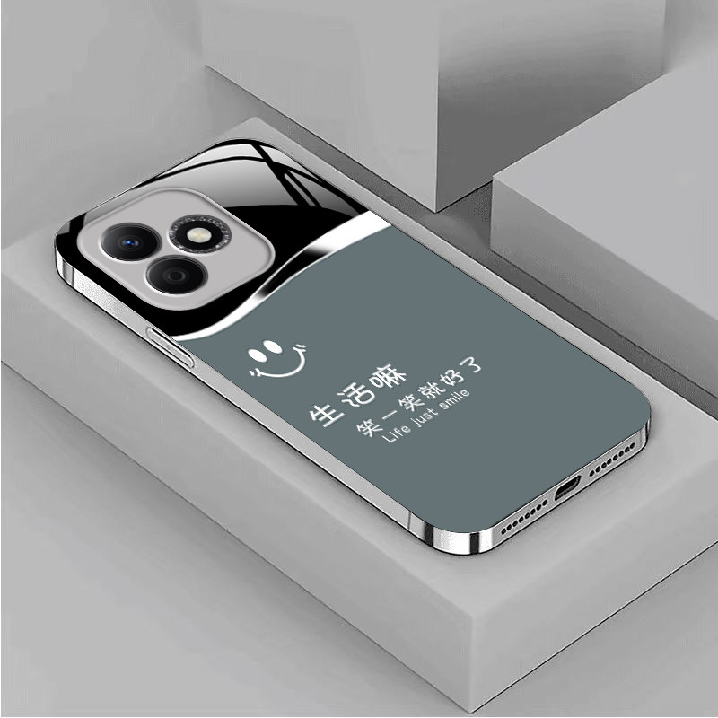 适用荣耀X60GT手机壳华为X6OGT保护套HONOR新款XGT电镀玻璃GTX全包防摔专用外壳高级感X60GtTG男女笑一笑