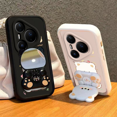 适用华为Pura80手机壳小熊支架Pure80Pro+新款P80ultra保护套硅胶prua镜头全包防摔u男女高级感por十p软外壳